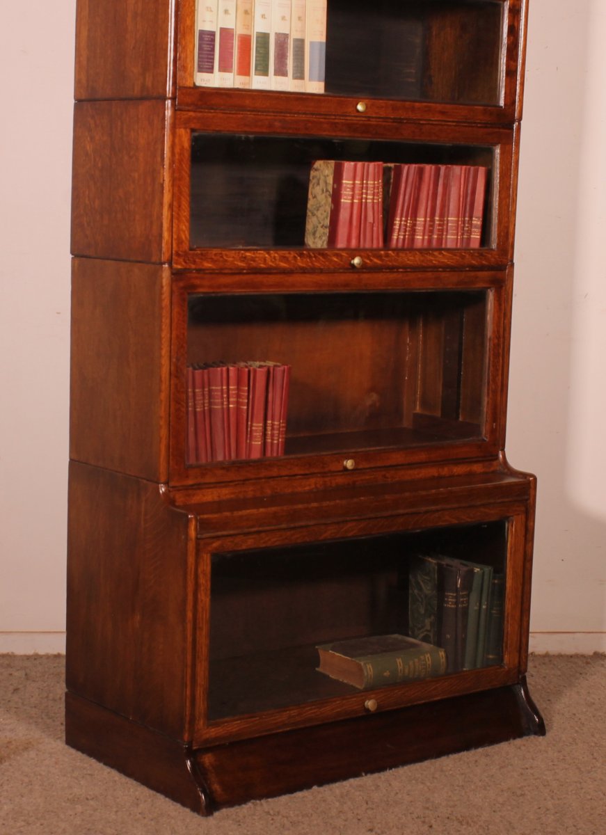 Stacking Bookcase In  Oak Of 6 Elements With An Advanced Lower Part  (height 2m19)-photo-1