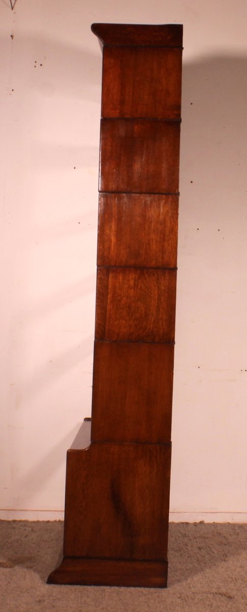 Stacking Bookcase In  Oak Of 6 Elements With An Advanced Lower Part  (height 2m19)-photo-6