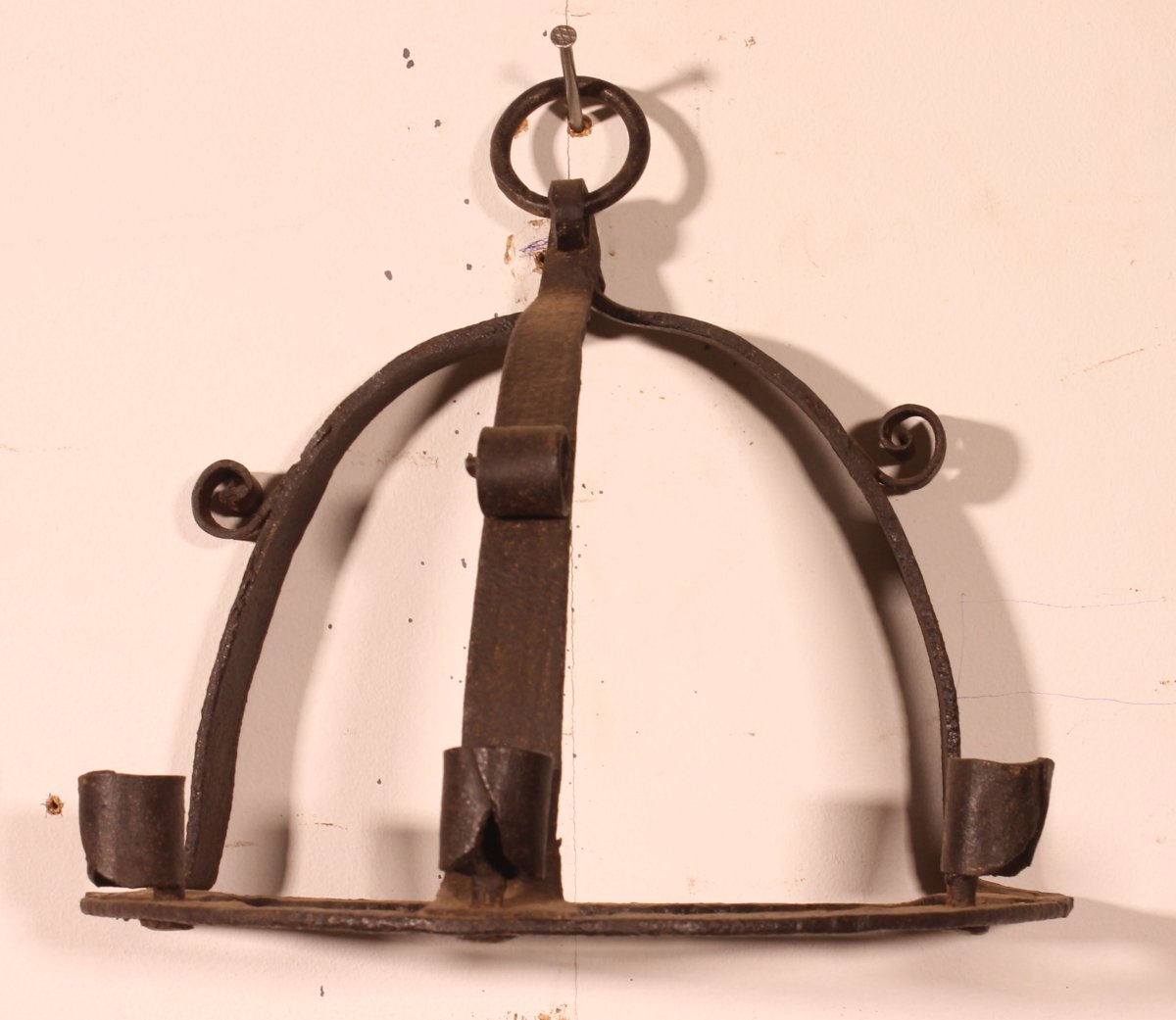 Pair Of Medieval-style Wrought-iron Sconces-photo-2