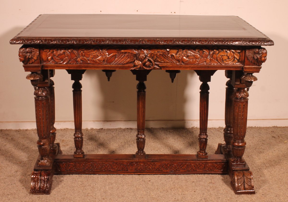 Renaissance Walnut Center Table-photo-3