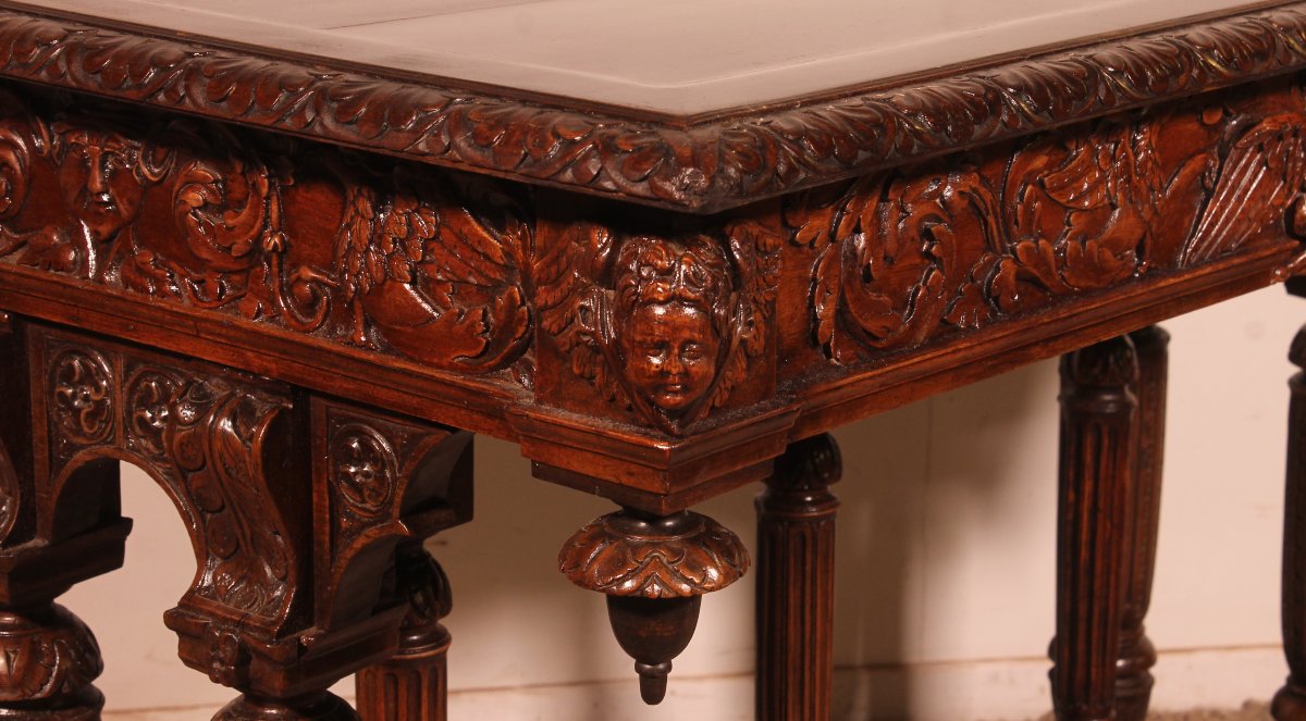 Renaissance Walnut Center Table-photo-4