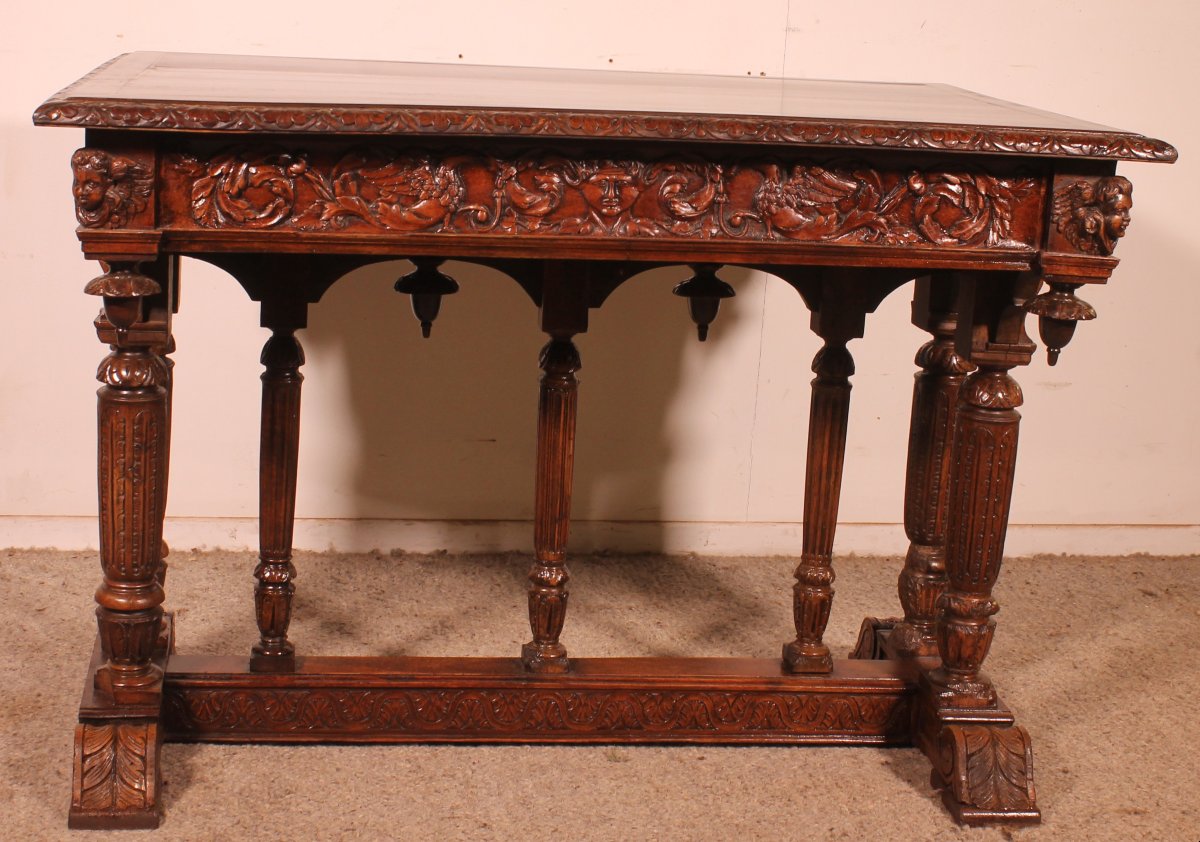 Renaissance Walnut Center Table-photo-3
