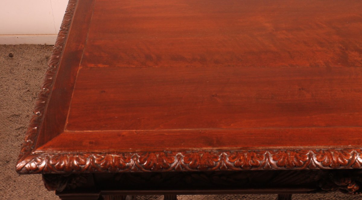 Renaissance Walnut Center Table-photo-7