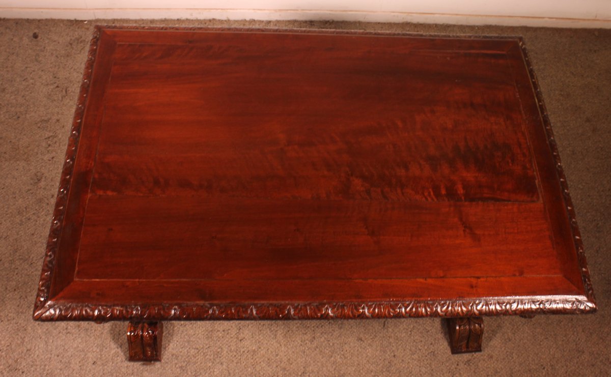 Renaissance Walnut Center Table-photo-8