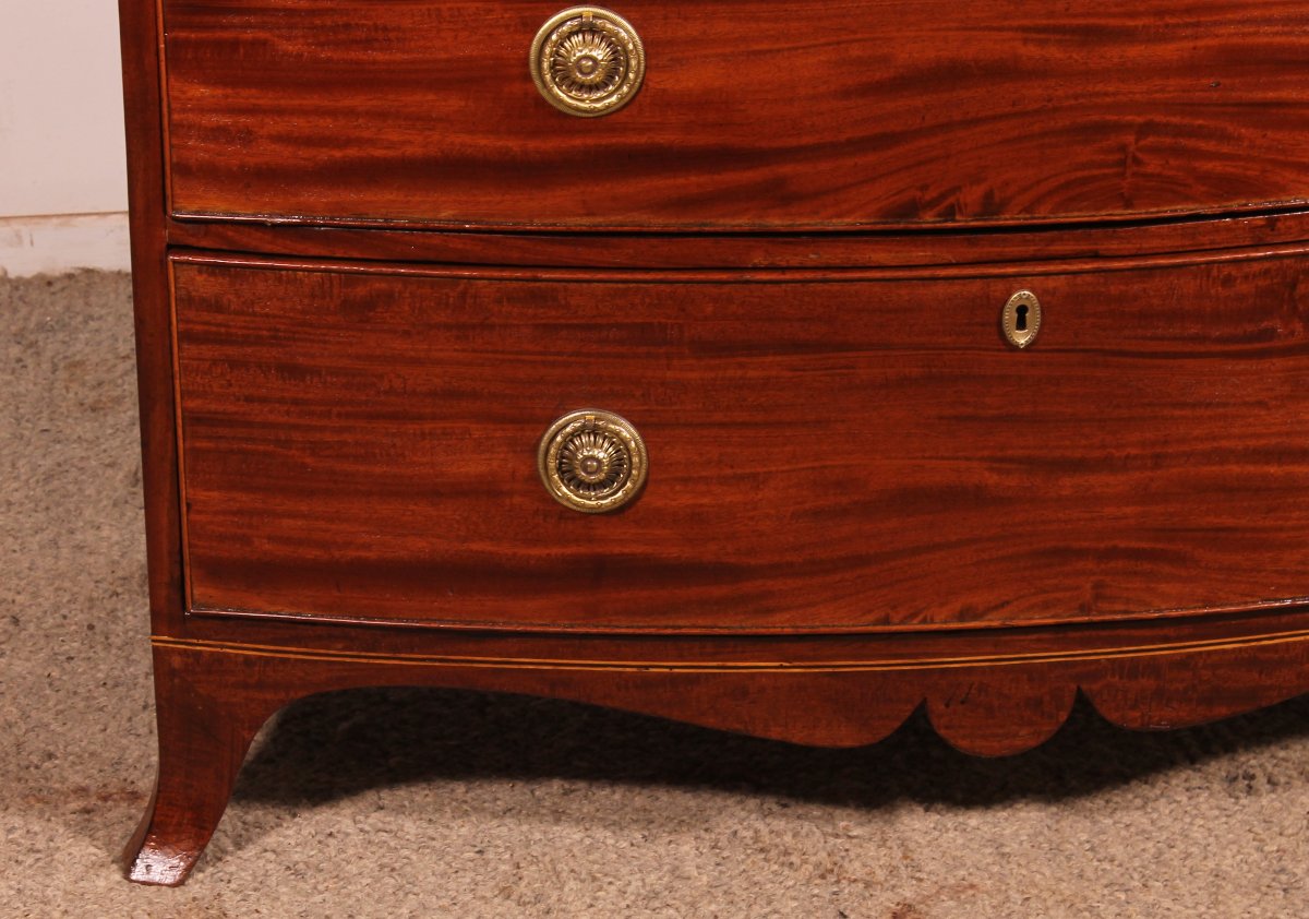 commode bombée d'époque regency circa 1800 avec incrustations-photo-1