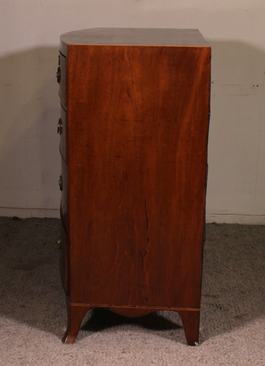 commode bombée d'époque regency circa 1800 avec incrustations-photo-7
