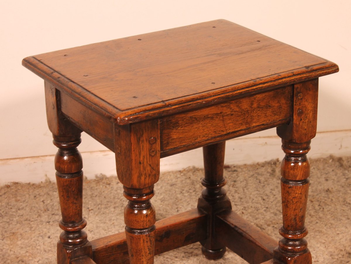tabouret en chêne -19° siècle-photo-2