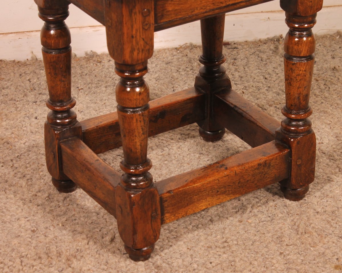 tabouret en chêne -19° siècle-photo-3