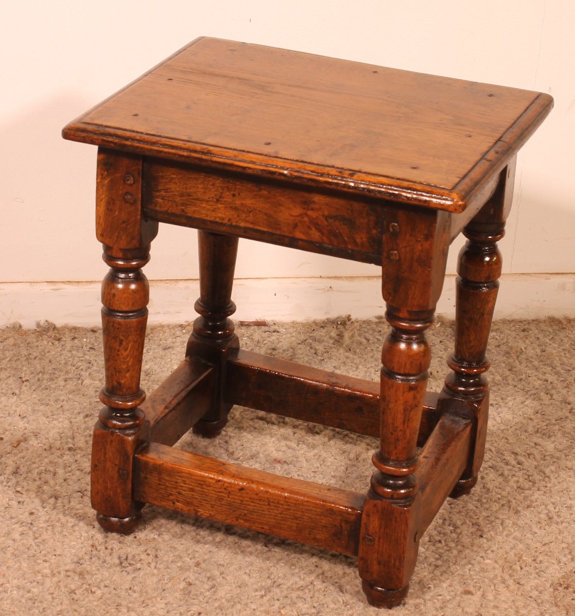 tabouret en chêne -19° siècle-photo-4