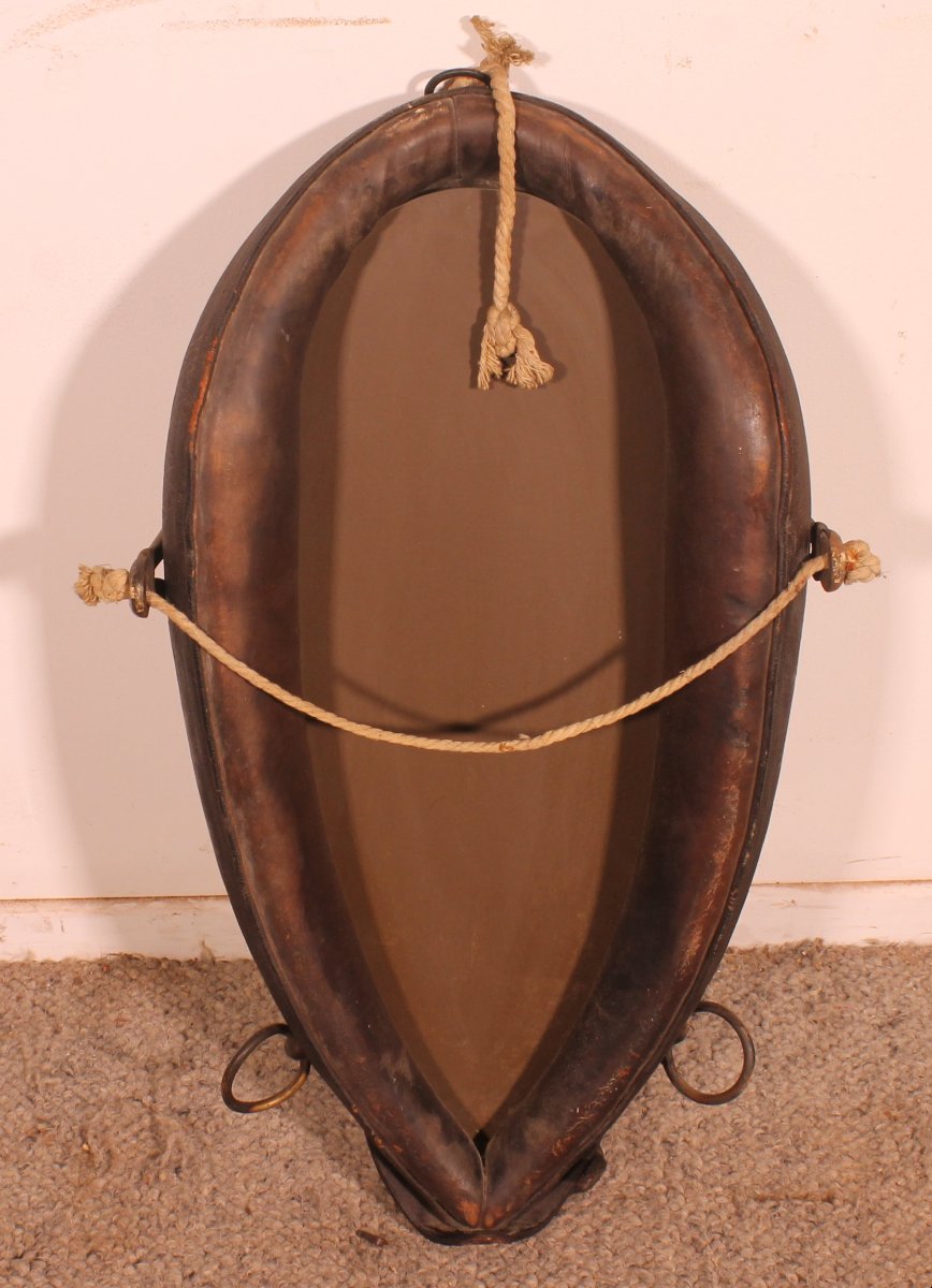 miroir formé à partir d'un harnais de cheval en cuir-photo-5