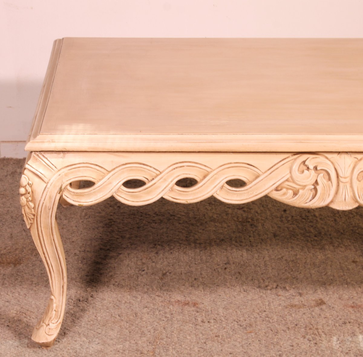 table basse en bois polychrome-photo-2