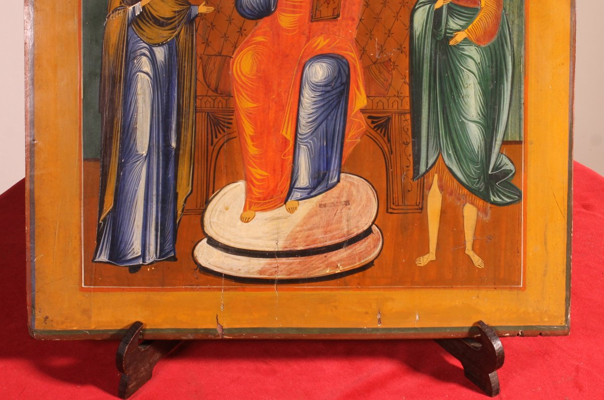 19th-century Russian Orthodox Icon – The Deesis-photo-2