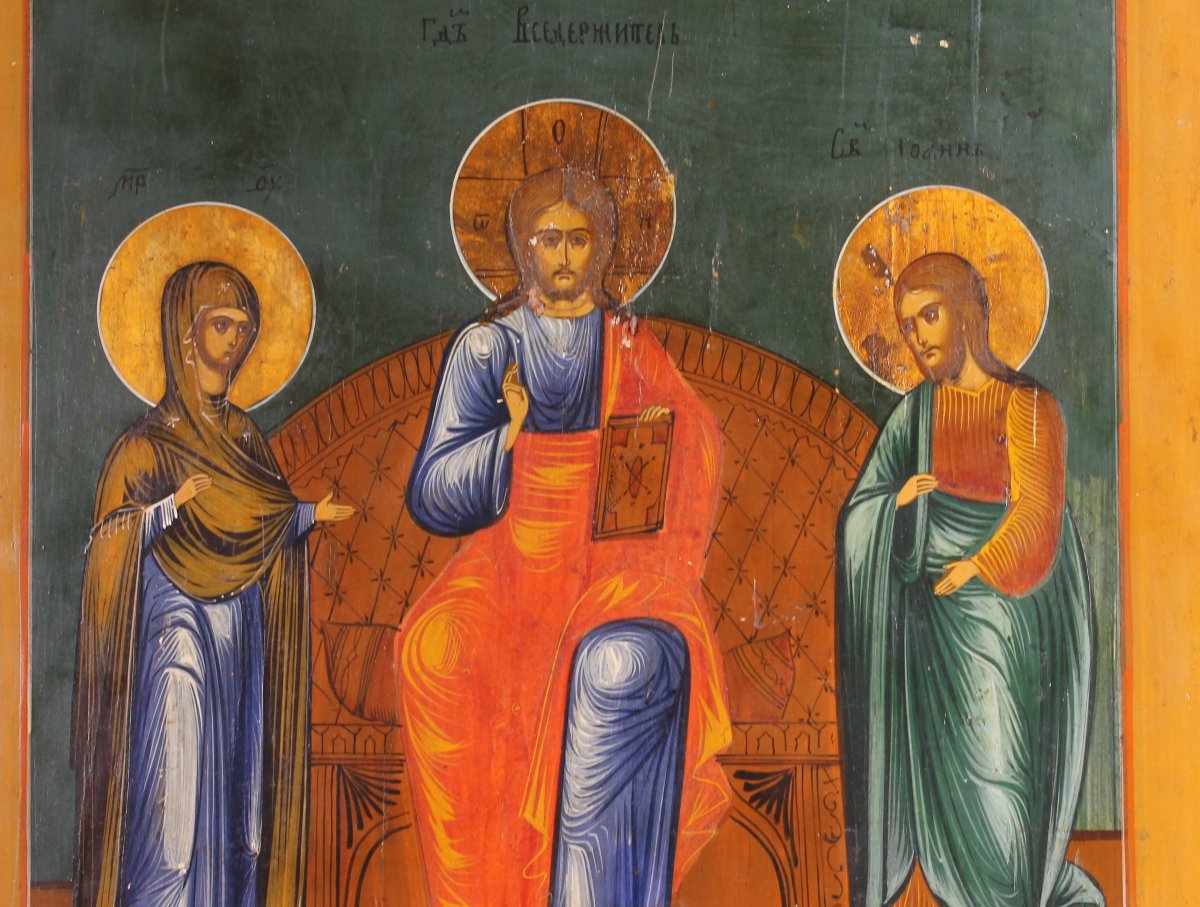 19th-century Russian Orthodox Icon – The Deesis-photo-4