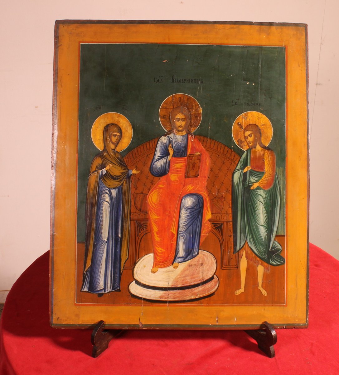 19th-century Russian Orthodox Icon – The Deesis