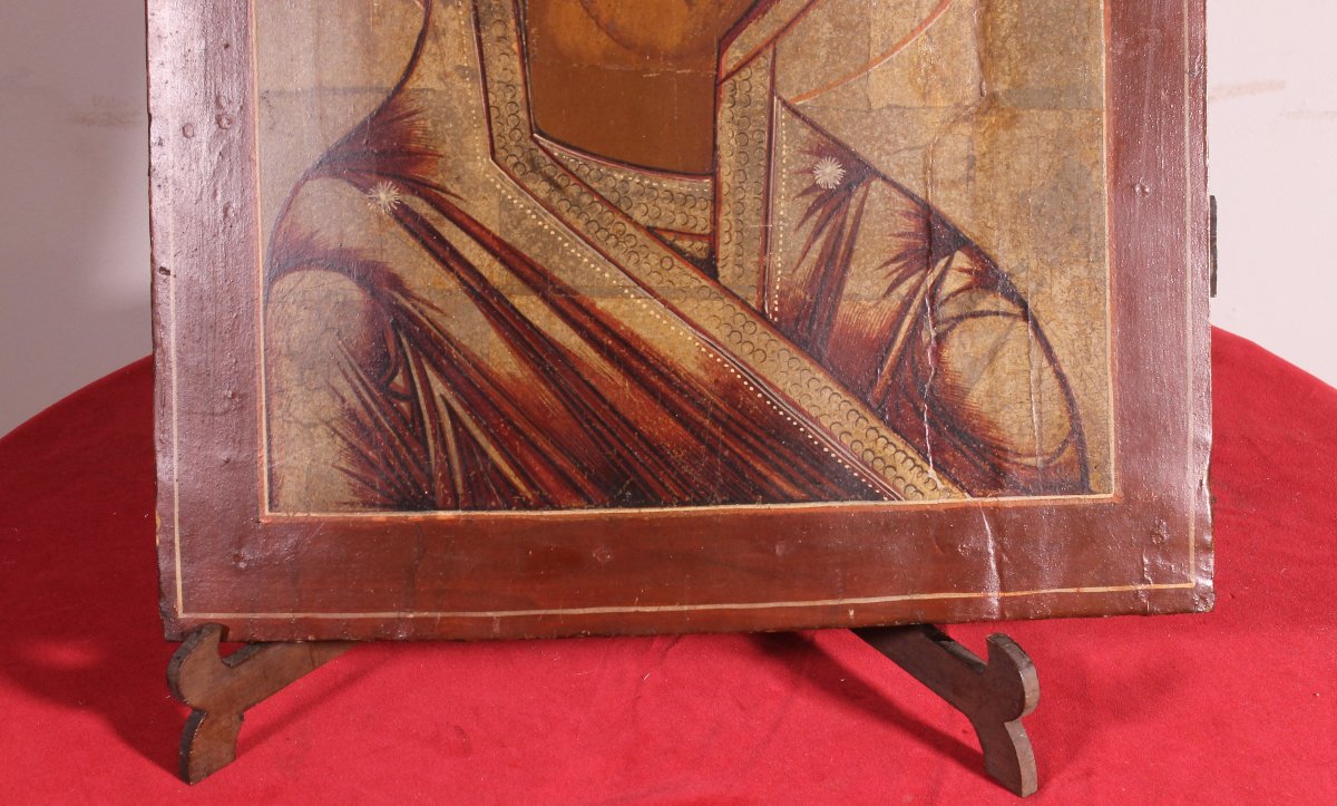 19th-century Russian Orthodox Icon Depicting The Virgin Mary-photo-2
