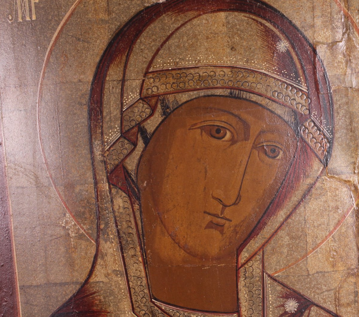 19th-century Russian Orthodox Icon Depicting The Virgin Mary-photo-2