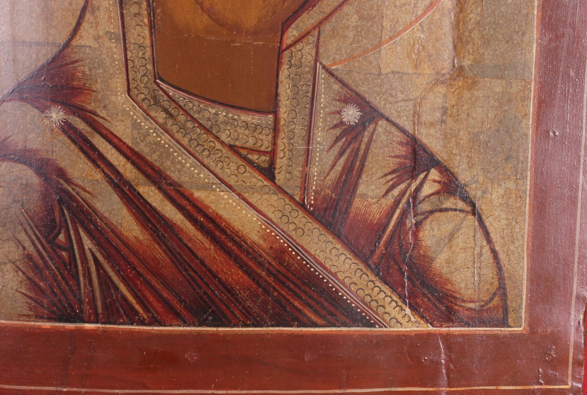 19th-century Russian Orthodox Icon Depicting The Virgin Mary-photo-3