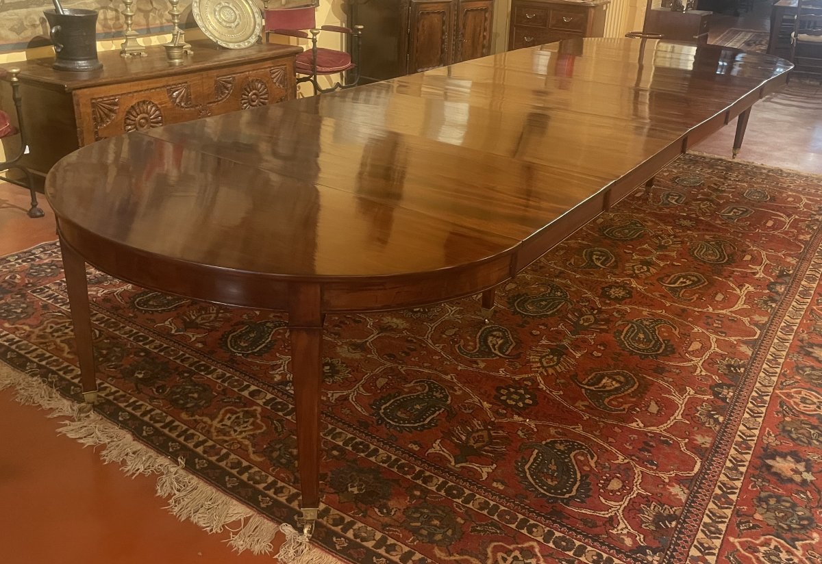 Louis XVI Period  Mahogany Dining Table With A Length Of 4m75
