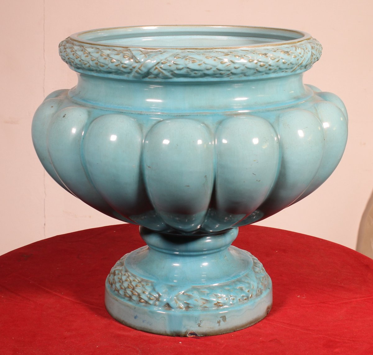 jardinière en céramique émailléé fin du 19° siècle