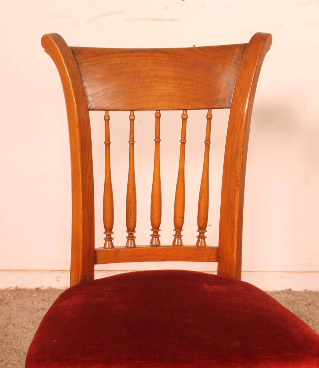 Set Of 4 Directoire Period Dining Chairs-photo-1