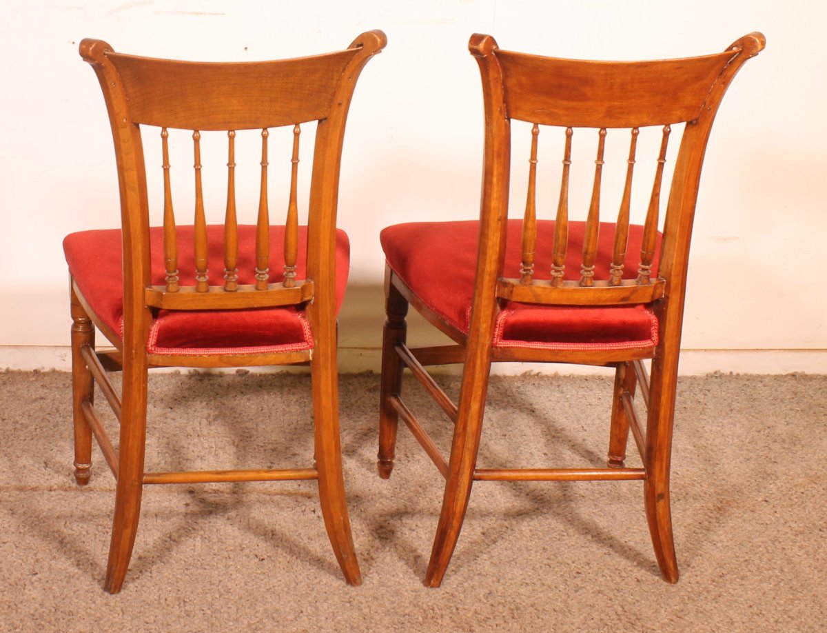 Set Of 4 Directoire Period Dining Chairs-photo-4