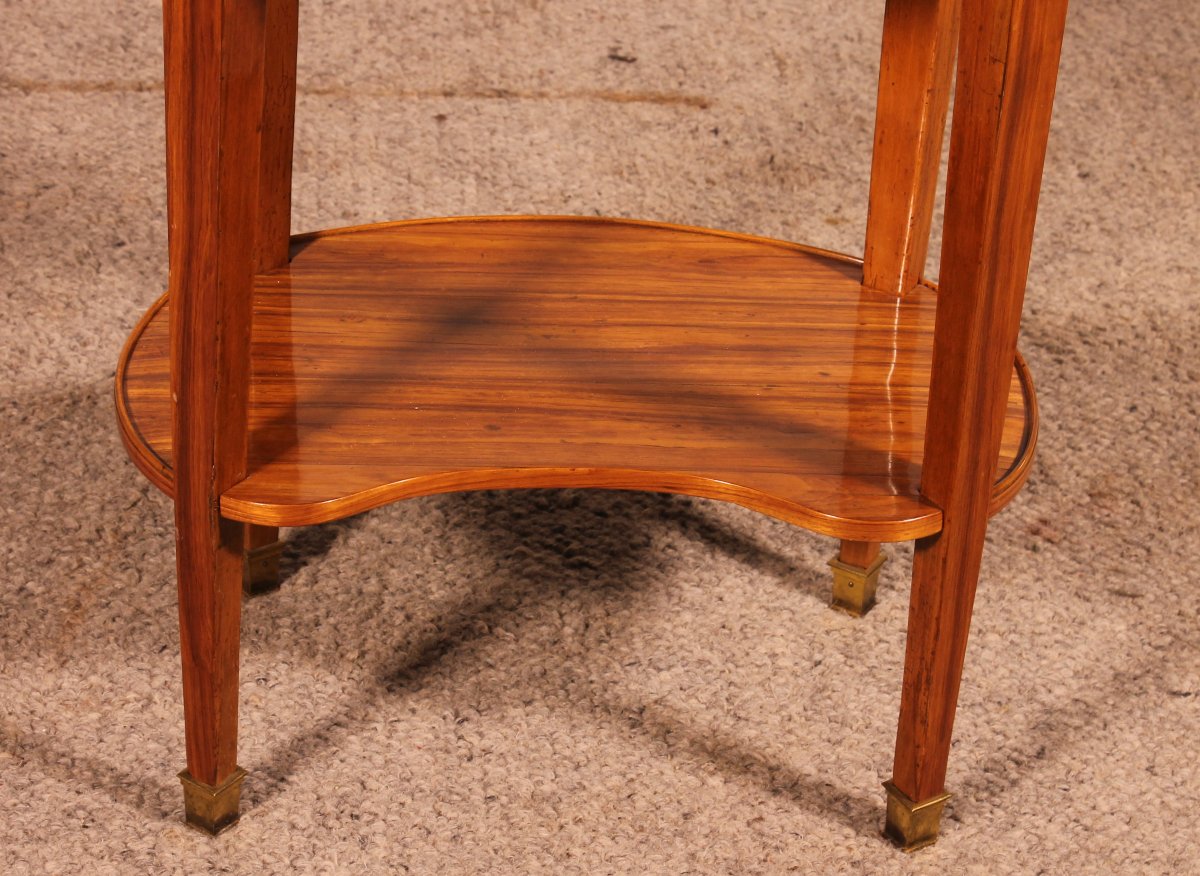 Louis XVI Rosewood Side Table With Writing Desk-photo-2