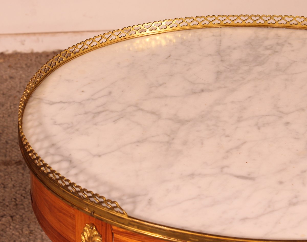 Louis XVI Rosewood Side Table With Writing Desk-photo-3