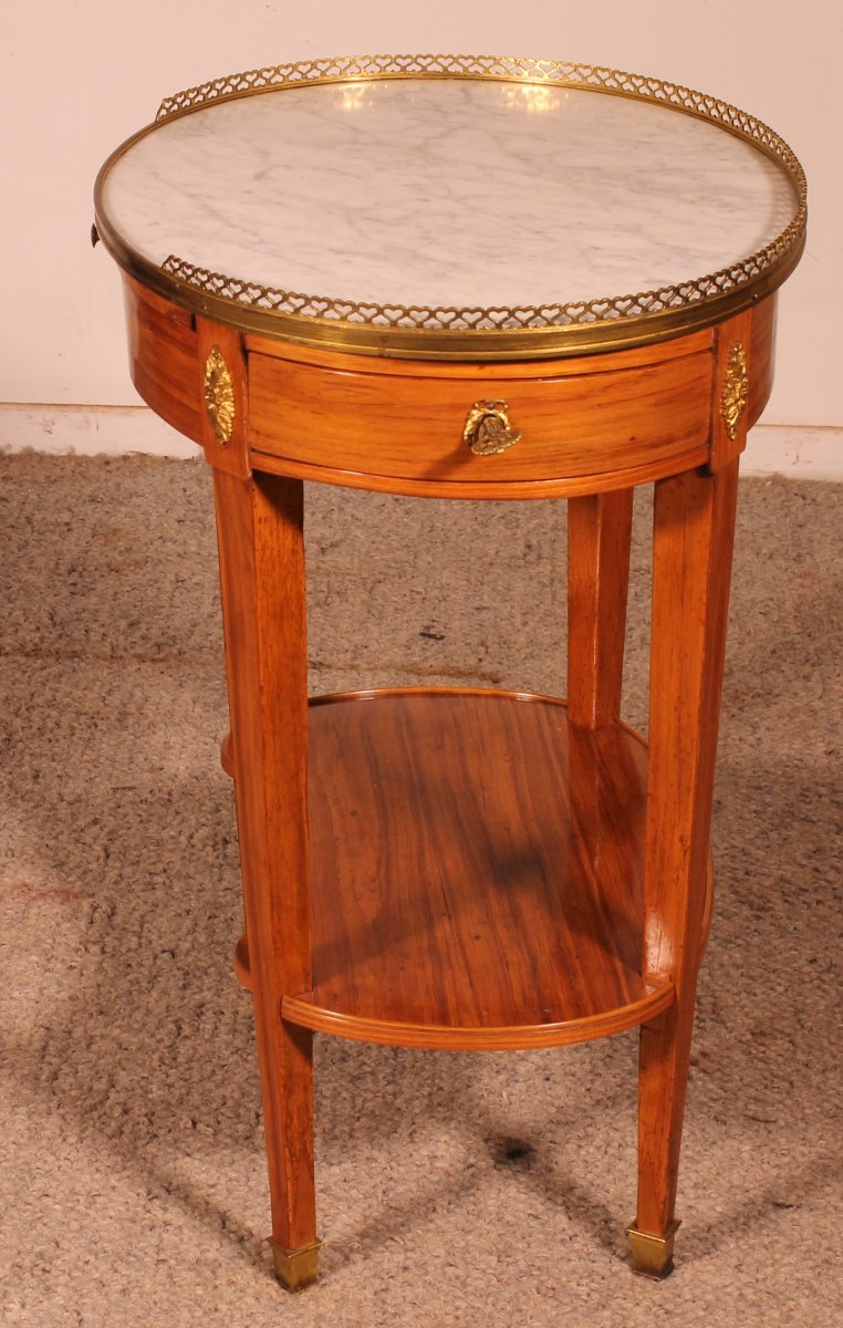 Louis XVI Rosewood Side Table With Writing Desk-photo-5