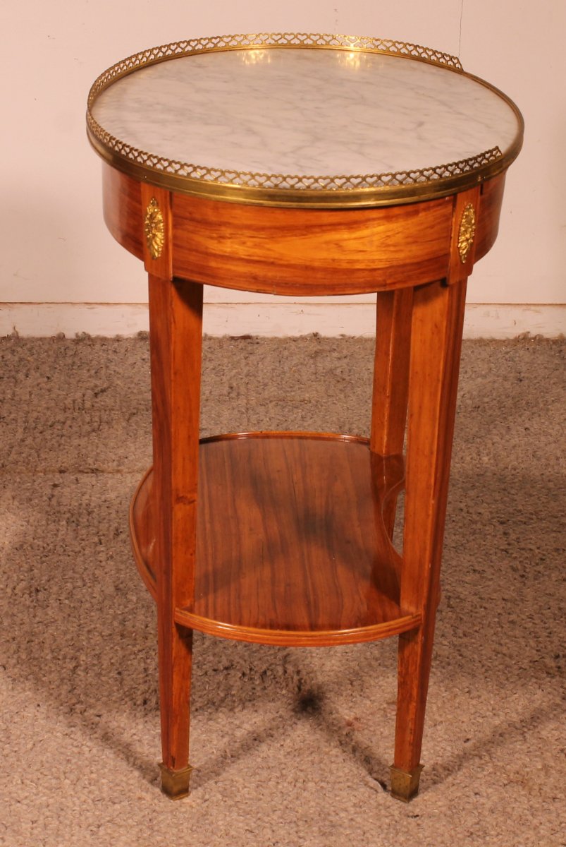 Louis XVI Rosewood Side Table With Writing Desk-photo-7
