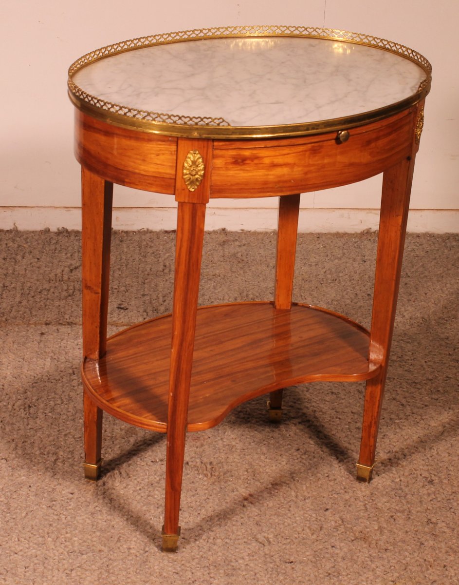 Louis XVI Rosewood Side Table With Writing Desk-photo-8