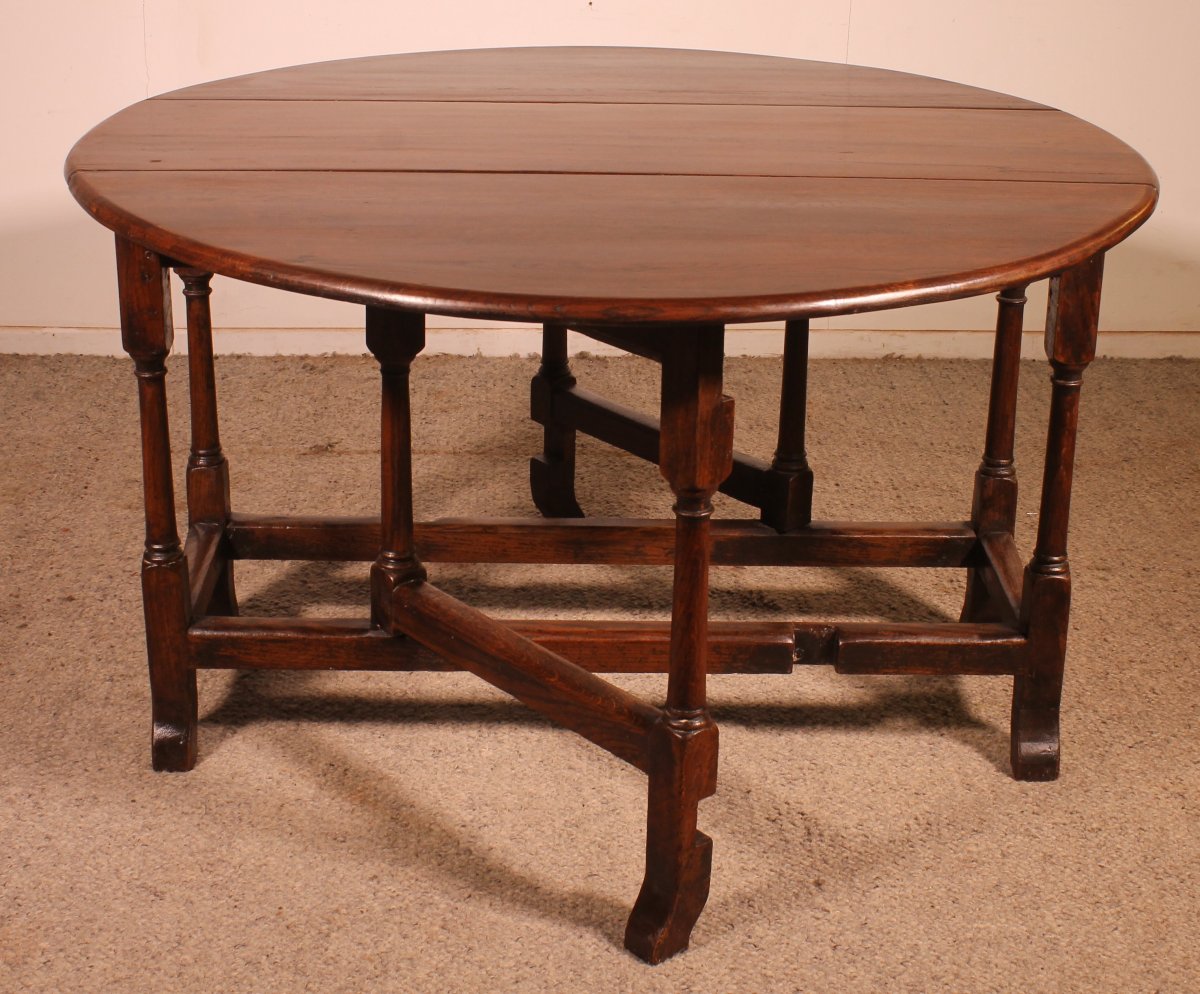 18th-century Oak Gateleg Table-photo-3