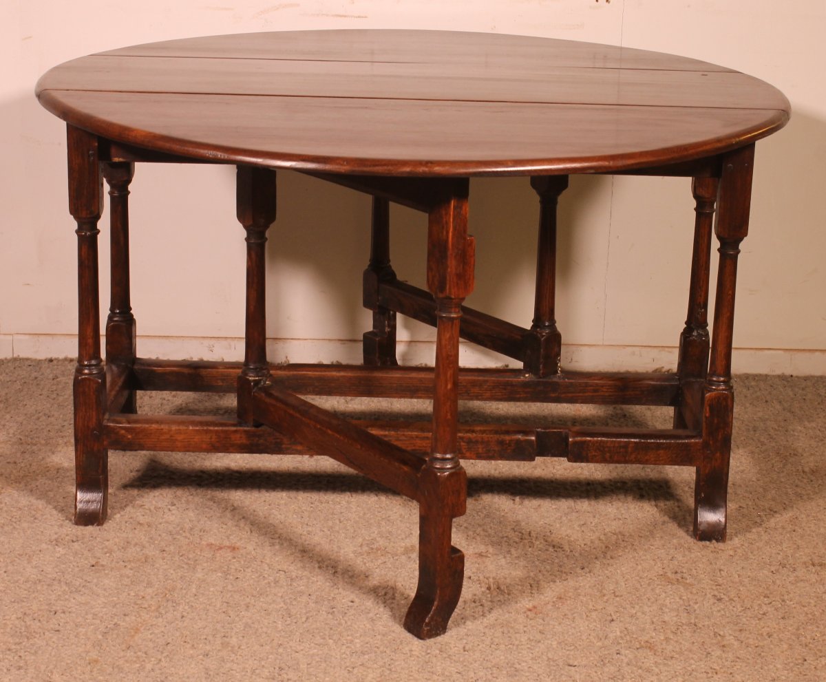 18th-century Oak Gateleg Table-photo-4