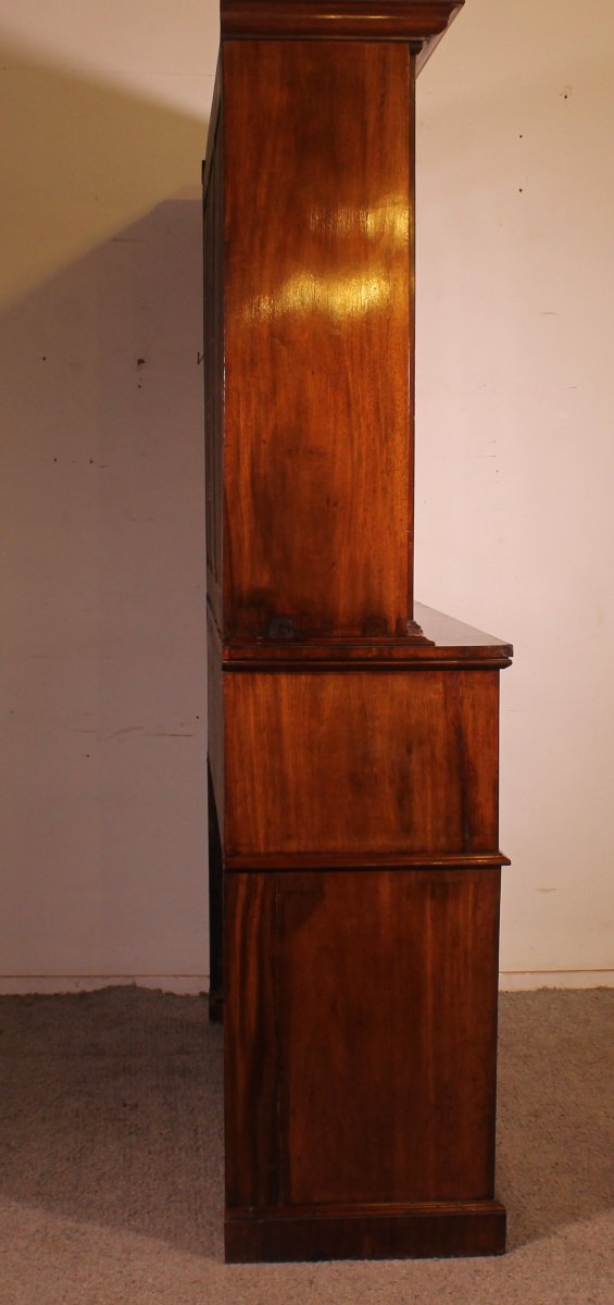 Vitrine Ou Bibliothèque En Acajou avec secrétaire-19° Siècle-photo-3