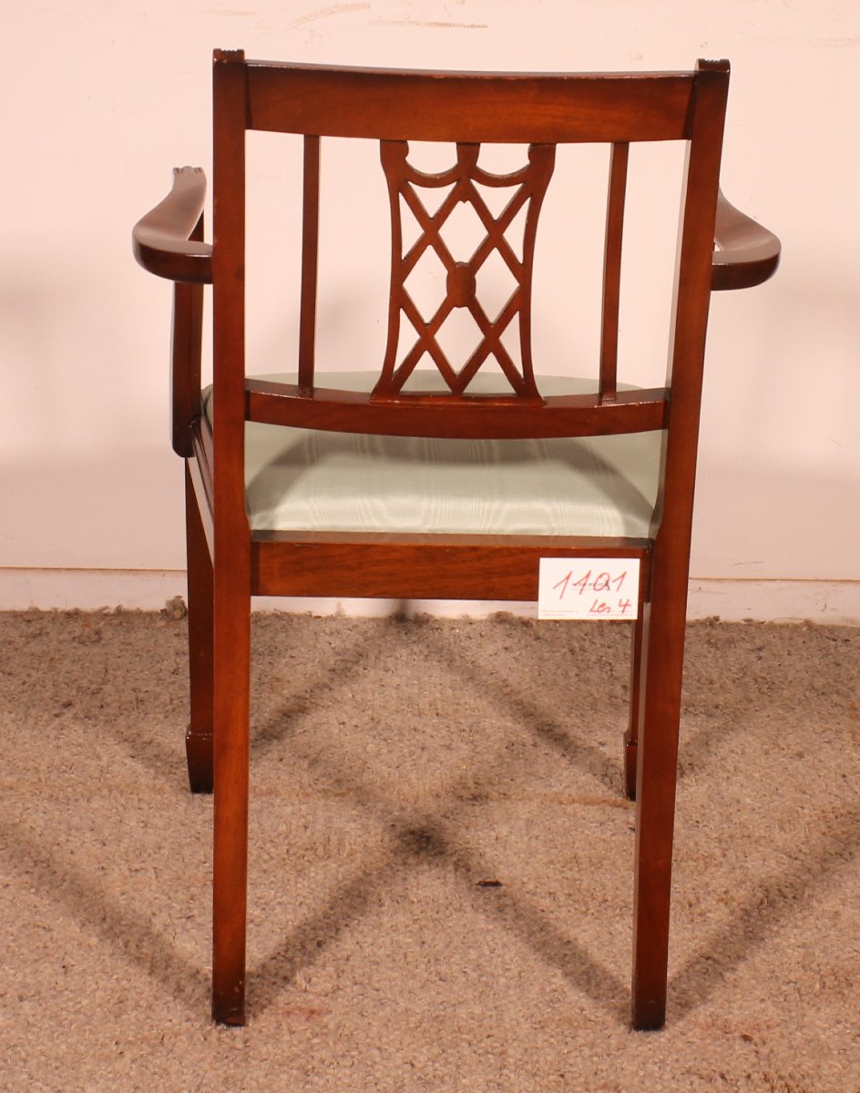 Hepplewhite-style Mahogany Armchair -photo-4