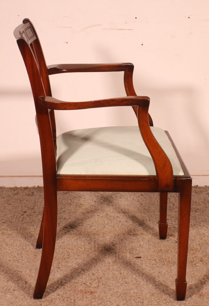 Hepplewhite-style Mahogany Armchair -photo-5
