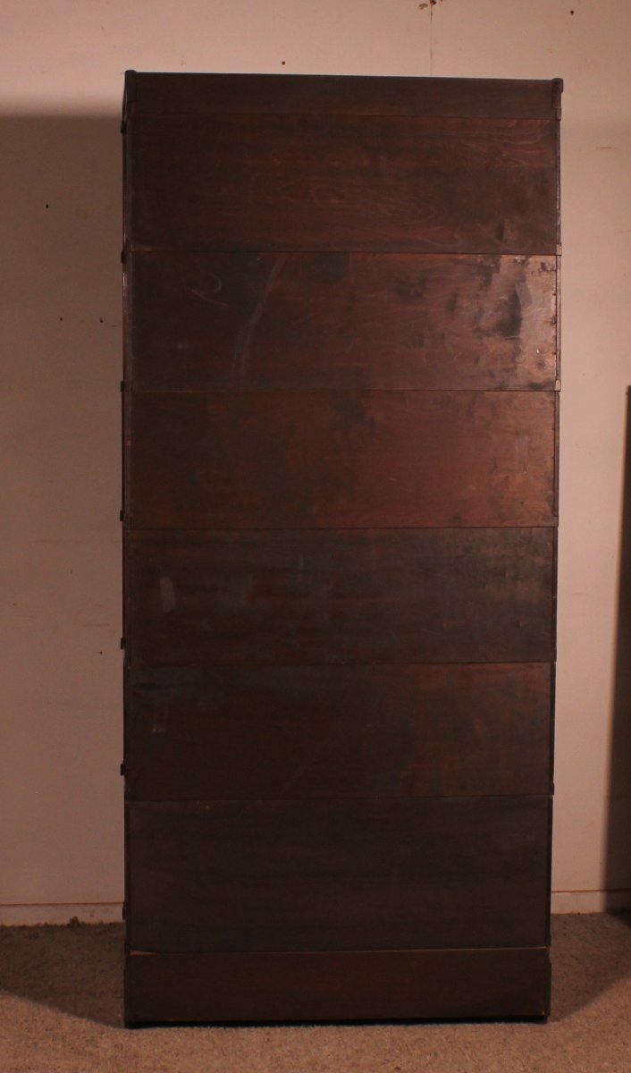 Globe Wernicke Mahogany Bookcase Of  6 Elements With A Drawer-photo-4