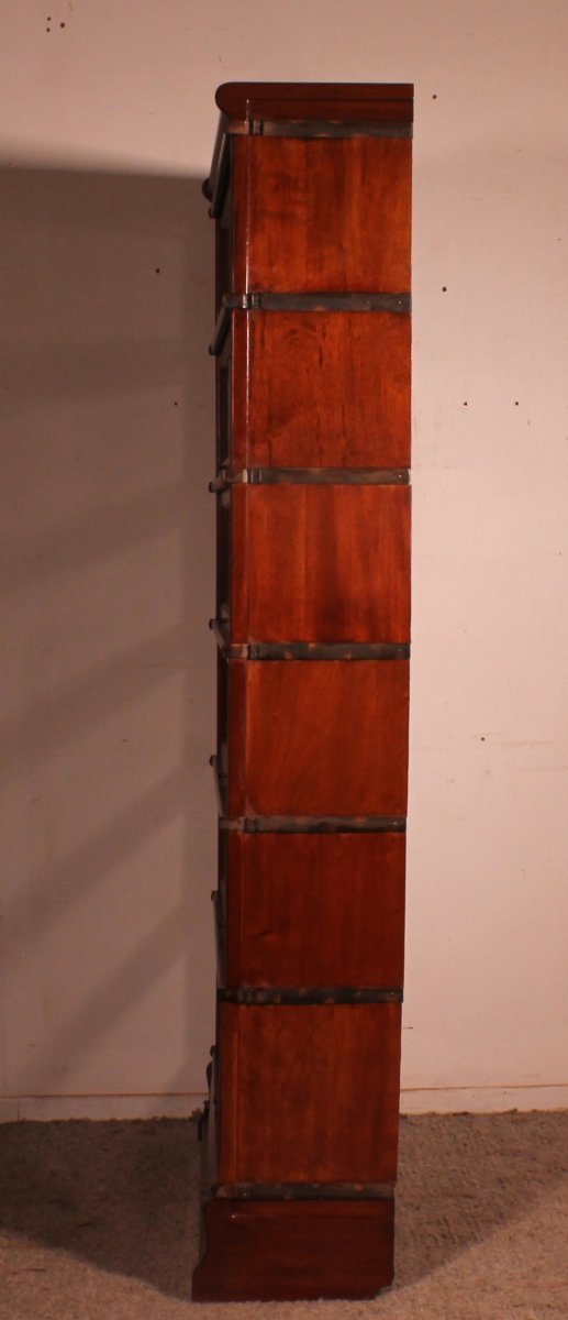 Globe Wernicke Mahogany Bookcase Of  6 Elements With A Drawer-photo-5