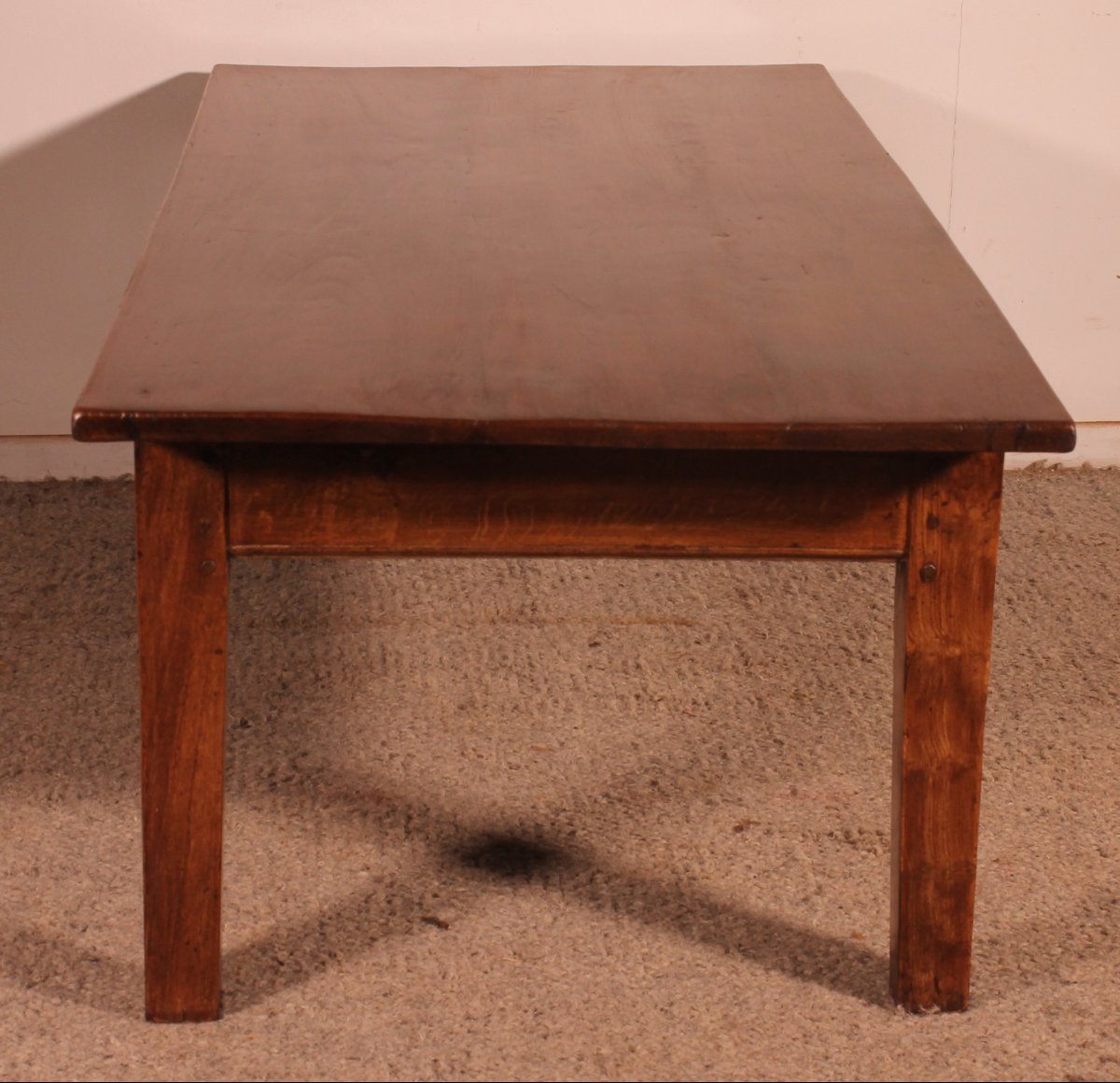 Table Basse française En châtaignier-19° siècle-photo-4