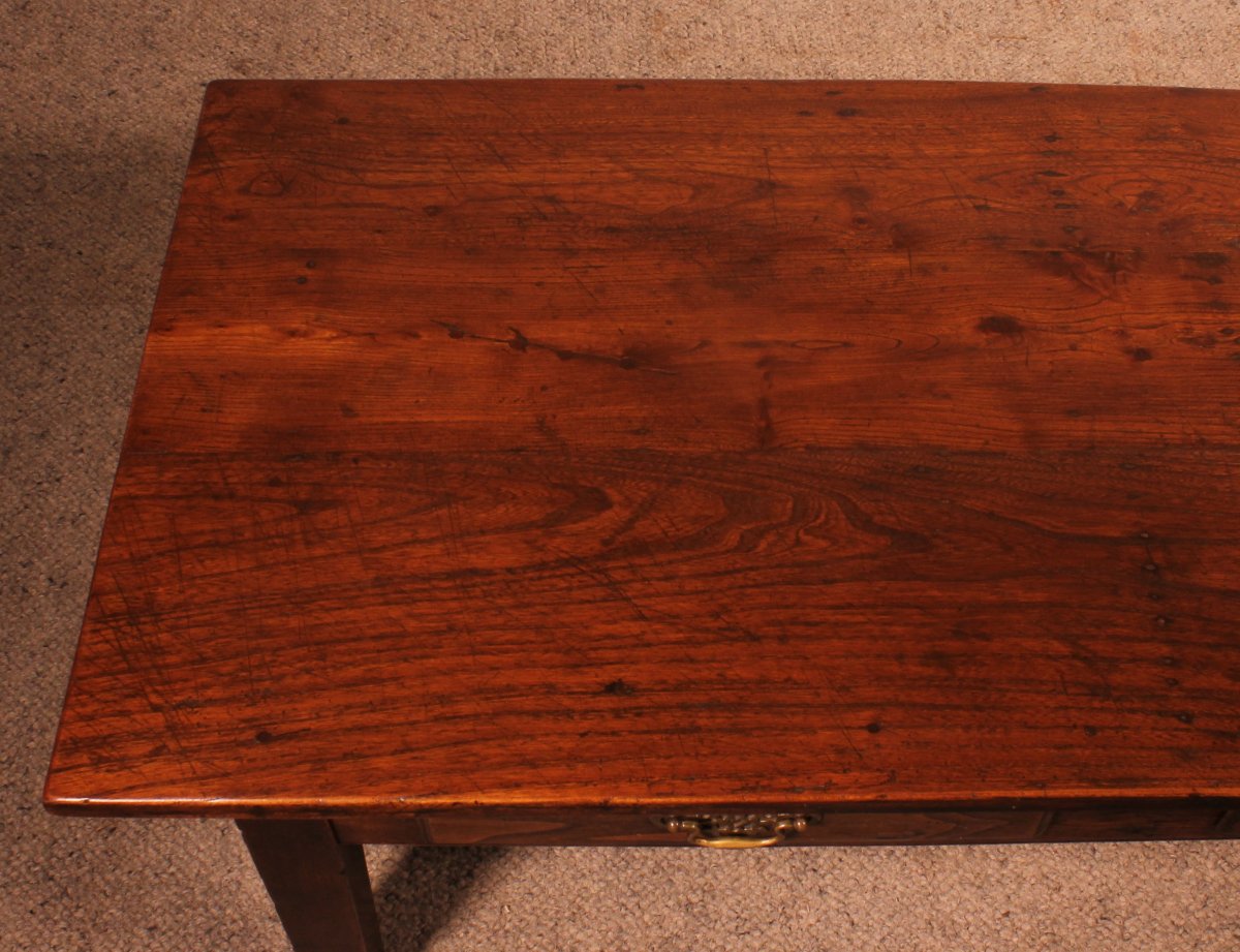 Table Basse française En châtaignier-19° siècle-photo-5