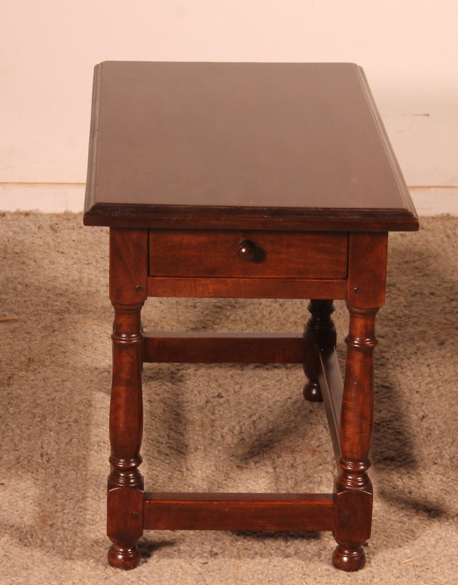 A Pair Of Spanish Walnut Nightstands Or End Tables-photo-2