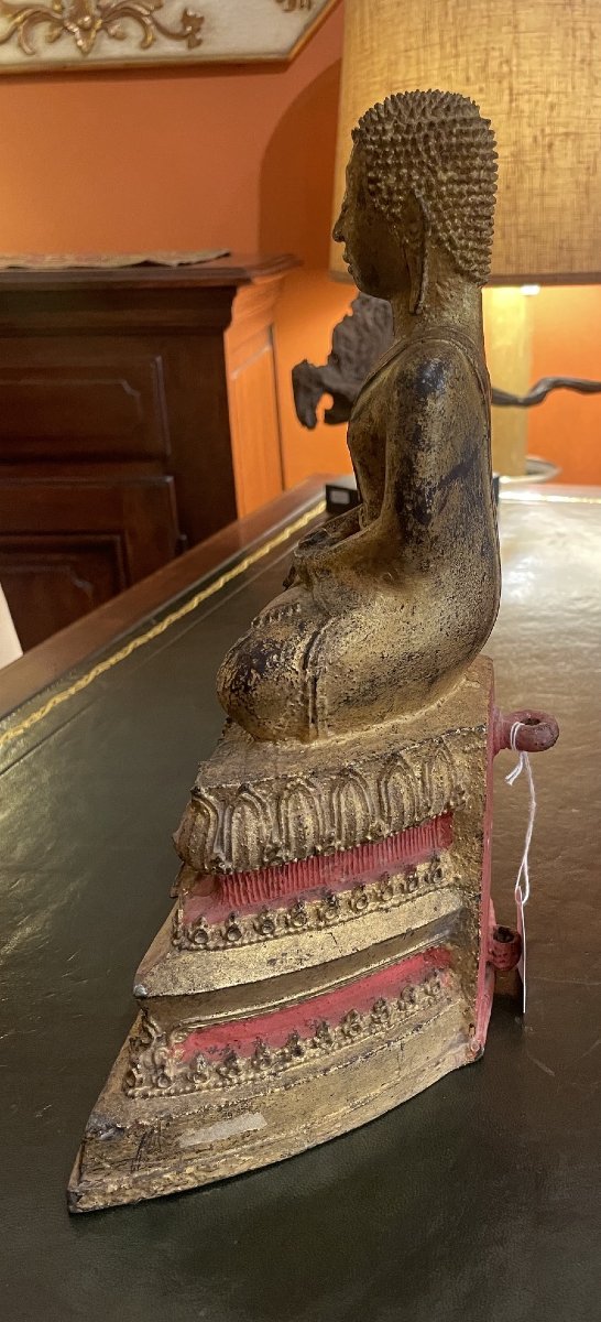 Gilded Bronze Buddha, Kingdom Of Siam—19th Century-photo-4