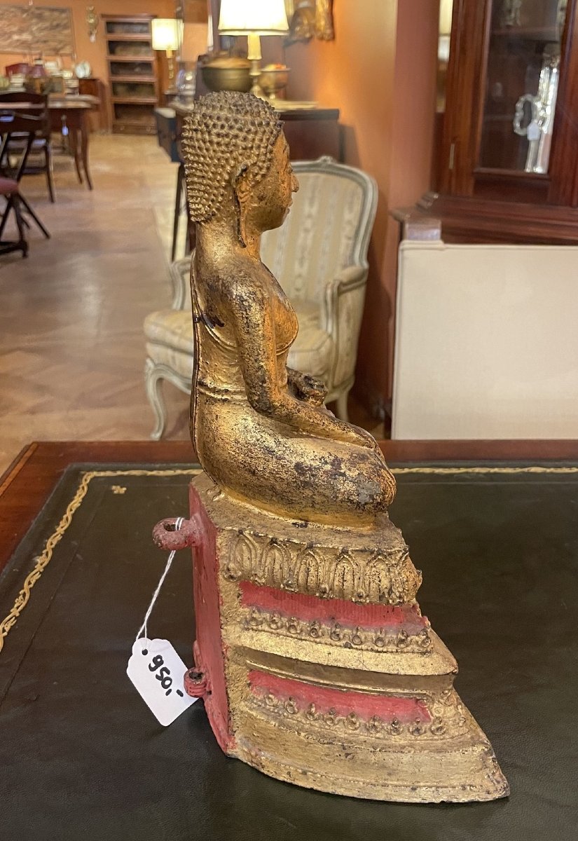 Gilded Bronze Buddha, Kingdom Of Siam—19th Century-photo-6
