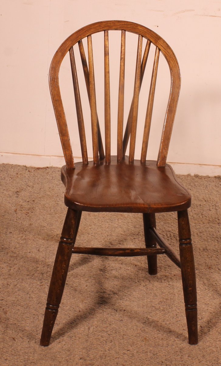 Set Of 5 Chairs And 2 Windsor Armchairs—19th Century-photo-2