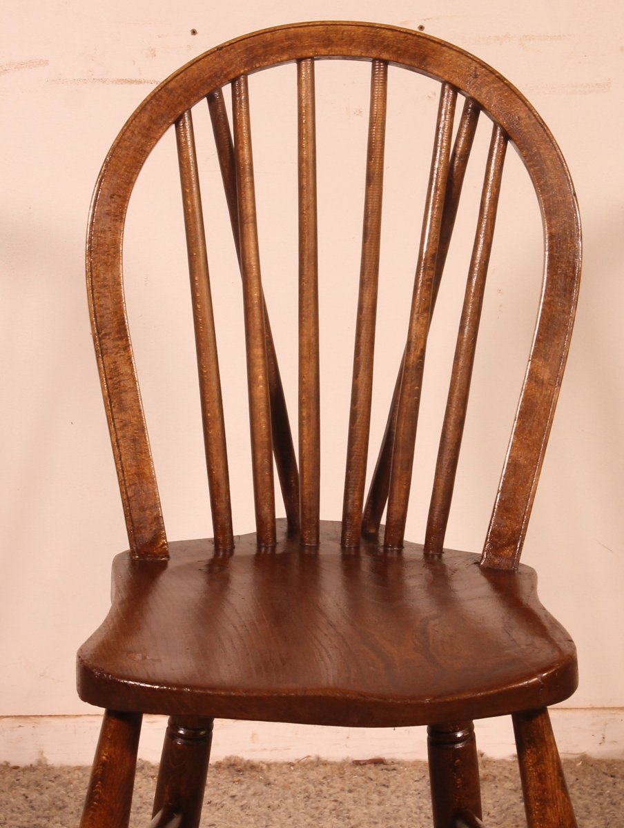 Série De 5 Chaises Windsor Du 19° Siècle-photo-1