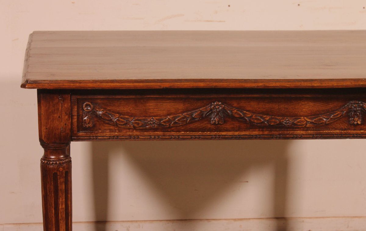 Louis XVI Period Oak Desk Or Table—18th Century-photo-3