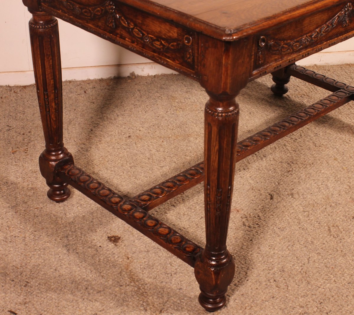 Louis XVI Period Oak Desk Or Table—18th Century-photo-2