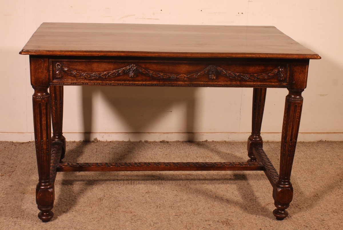 Louis XVI Period Oak Desk Or Table—18th Century