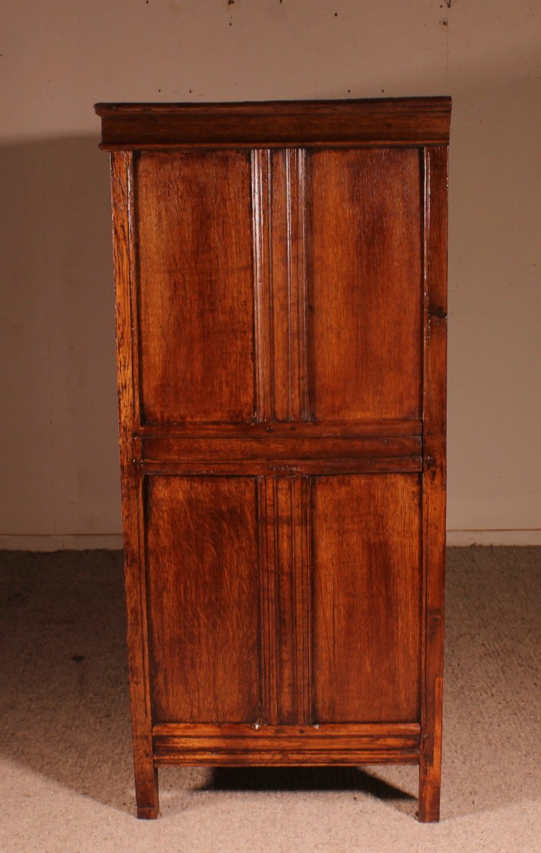 17th-century 2-door Cupboard In Oak And Ebony - Netherlands-photo-6