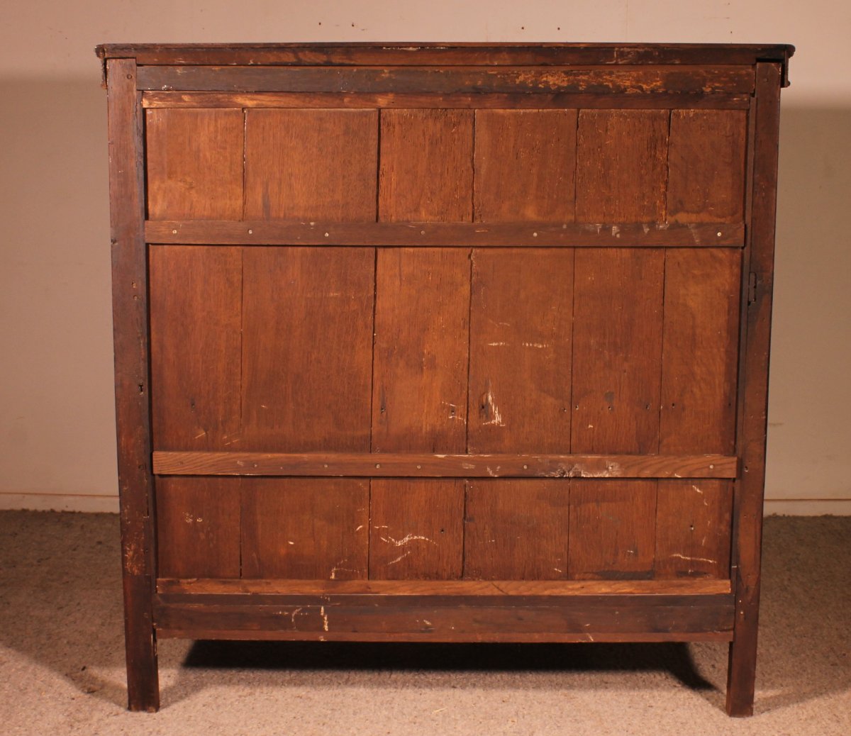 17th-century 2-door Cupboard In Oak And Ebony - Netherlands-photo-7