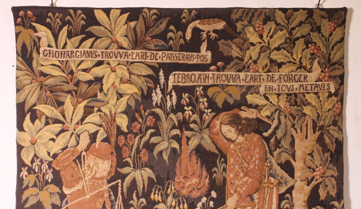 tapisserie représentant la pesée et l'art de forger-photo-3
